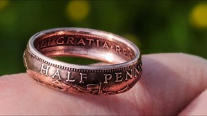 Make A ring From A Coin 🪙 #forge #diy #metalworking | Black Beard Projects