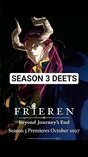 Frieren Beyond Journeys End SEASON 3 INFO #animenews