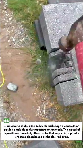 Manual Concrete & Paving Block Breaking Technique | Simple and Effective Construction Tool