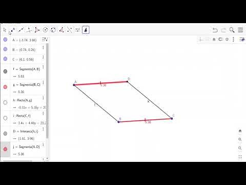 como hacer un paralelogramo en GeoGebra - Tutorial básico 2