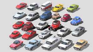 25 Low Poly Car Models: Classic Legends - Buy Royalty Free 3D model by slowpoly