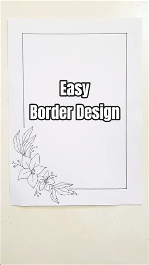 EASY BORDER DESIGNS / SCHOOL PROJECTS / ASSIGNMENTS / FRONT PAGE✨#shorts #art #drawing