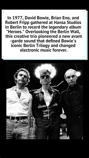 The Berlin Sessions: Bowie, Eno, and Fripp (1977) 🎹