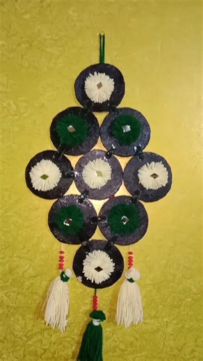 Best woolen wall hanging craft idea 👍💚