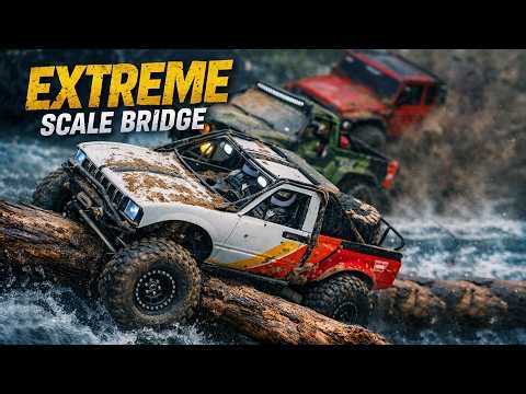 RC Crawler Toyota Hilux Team | Extreme Rock Bridge & Sand Dune Group Trail Adventure