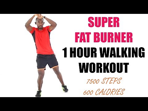 SUPER FAT BURNER 1 Hour Walking Workout at Home/ 7500 Steps 🔥 600 Calories 🔥