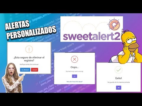 Como hacer ALERTAS PERSONALIZADAS con SWEETALERT2.js (más código fuente)