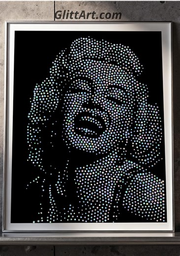 Crystal Art KIT, Marilyn Monroe, DIY Rhinestones Swarovski STYLE Rhinestone Crystals Portrait on Canvas. - Etsy