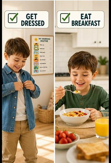Morning Routine Chart for Kids | Printable Routine Checklist for Toddlers & Preschoolers