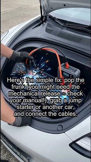 Tesla 12V Battery Dead? Quick DIY Fix! #shorts #tesla #diy