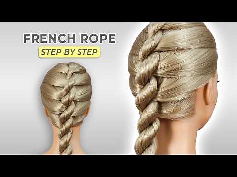 How to French Rope Braid for BEGINNERS | Twisted Hairstyle Full Tutorial