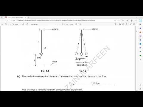 Time Period Question 7 Alternate to practicals IGCSE Physics