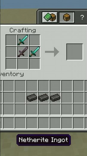 Minecraft netherite + diamond sword 🗡️ #minecraft