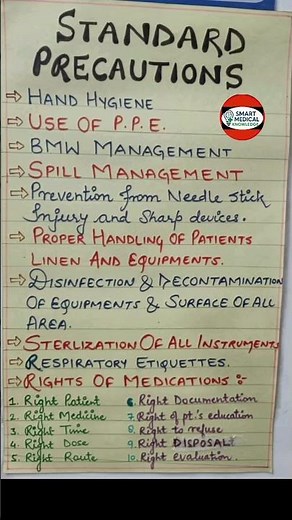 STANDARD PRECAUTIONS TO CONTROL INFECTION IN HOSPITAL #@SmartMedicalKnowledge