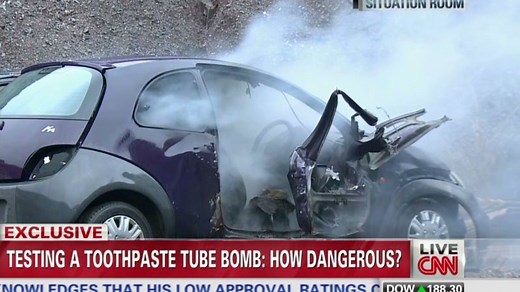 Watch a toothpaste tube bomb explode | CNN
