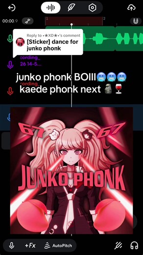 Replying to @•★XD★• JUNKO PHONK 🥶🥶🥶 kaede phonk and kazuichi phonk are next boiiiii, maybe korekiyo after that 👀 #junkoenoshima #danganronpa #junko #drthh #fyp
