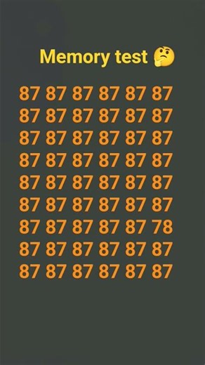 find the 78 number memory test 🤔🤨#youtube #trending #viral #video #shots #short #viral