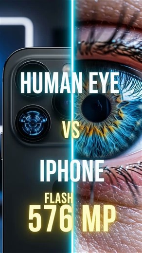 Nature vs Technology: 576 Megapixel ka Sach! 🧬#HumanEye #ScienceFacts #576Megapixels #iPhoneVsEye