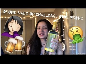 DRUNK MAKEUP CHALLENGE | cross faded |