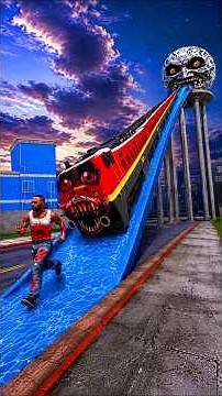 The Longest Haunted Moon Train in Indian Bike Driving 3D#shortsfeed