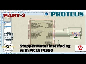 Stepper Motor interfacing with PIC18F4550 Microcontroller simulation in proteus software [Part 2]