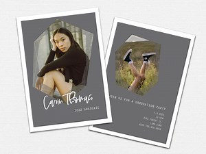 Modèle d’annonce de remise des diplômes, Invitation à une fête photo moderne, Personnalisé, Imprimable, 5x7, Recto verso - Etsy France
