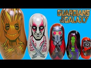 Marvel Nesting Dolls Guardians of the Galaxy Surprise Eggs! Toys Inside by DCTC