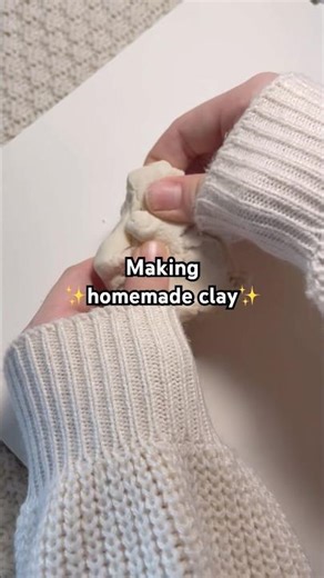 Make easy clay with 3 simple ingredients🤩✨#diy #clay #tutorial #easy #fypシ