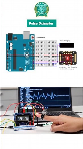 Make Your Own Pulse Oximeter using Arduino 🔥 | MAX30102 Sensor Project #stempark