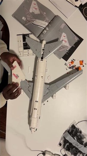 LEGO NASA Shuttle Carrier Aircraft Speed Build 🚀 Part 7 The Tail Section #Shorts | AFOLCyril
