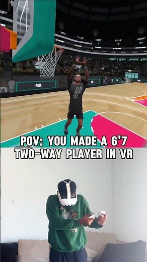 I created a two way build in vr! #gcnbabundle #gymclassvr #basketball