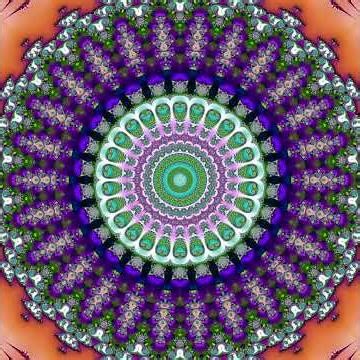 April 2026 Violet Green Fractal Mandala Ultra Slow Kaleidoscope 3 minute UHD animation