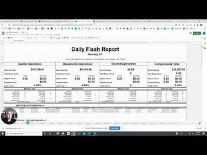 Overview of the daily flash report