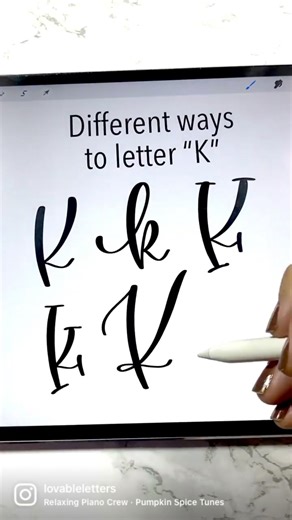 Exploring Variations of the Letter 'K' in Different Writing Styles