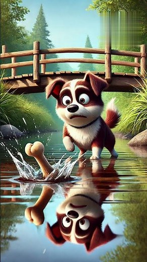 The Dog and His Reflection | Aesop’s Fable | Moral Story for Kids