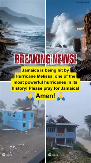 1.2K views · 25 reactions | BREAKING: Jamaica is right on the path of one of the biggest hurricanes ever, Hurricane Melissa... 175mph winds!  We need 24 straight hours of prayer for the people there!  | God is our savior | Facebook