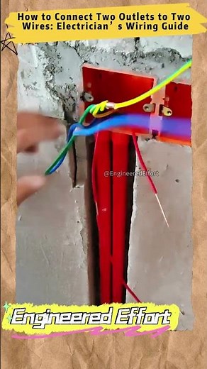 How to Connect Two Outlets to Two Wires Electrician’s Wiring Guide #EngineeredEffort