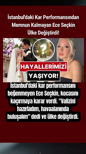 İstanbul'daki Kar Performansından Memnun Kalmayan Ece Seçkin Ülke Değiştirdi!