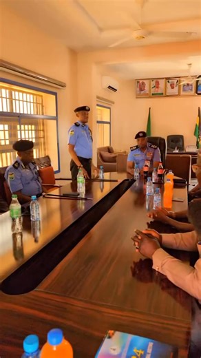 Commissioner of Police, Katsina State Command, CP Bello Shehu, psc, fdc, MNIM, welcoming the newly deployed AIG Zone 14, Katsina, AIG Umar Shehu Nadada, psc, mspsp, mni, We wish you a pleasant tour of duty Sir. | Mahmud Badamasi