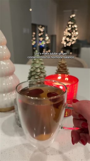 Cassidy | Food Freedom on Instagram: "Jujube ginger cinnamon tea for hormone balance. Such a cozy and relaxing treat that makes your body feel so restored 🫶🏻 Recipe: Add 3 cups of water, 4 jujubes sliced in half, 1 stick of cinnamon, and 1 knob of ginger sliced to a pan and boil. Set to a simmer for ~40 mins - an hour depending on how strong you want the flavors. Enjoy! Tea recipes | hormone balance tips | food freedom | intuitive eating"