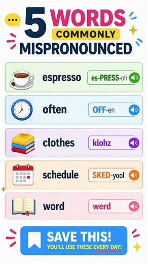 5 Commonly Mispronounced English Words