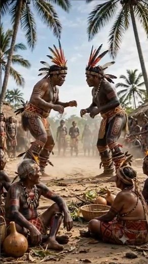 “The Heartbeat Of The Brazil: Kuarup Ceremony in Xingu🔥” #indigenous#tribal #wrestling #tradition#yt