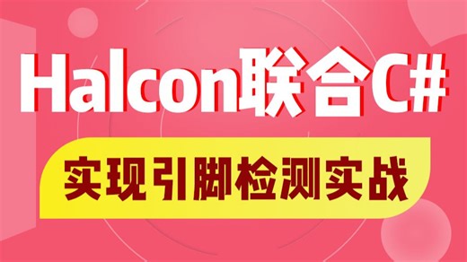 【全网最新首发】Halcon联合C#编程实现引脚检测实战 | 零基础教程（C#/开发/视觉/零基础）B1466