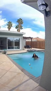 Funny Pool Fail Caught on Doorbell Camera 😂 | Unexpected Fall into the Pool! #FunnyMoments #PoolFail #DoorbellCamera #CCTVFootage #EpicFails #FunnyShorts #RealFootage | CamLaughs