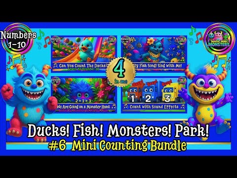 #6 Mini Counting Bundle | Ducks! Fish! Monsters! Park! | Magic Mini Monsters | #magicminimonsters