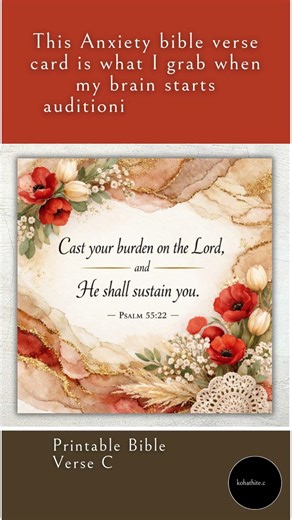 Anxiety Bible Verse Card Printable For Daily Encouragement