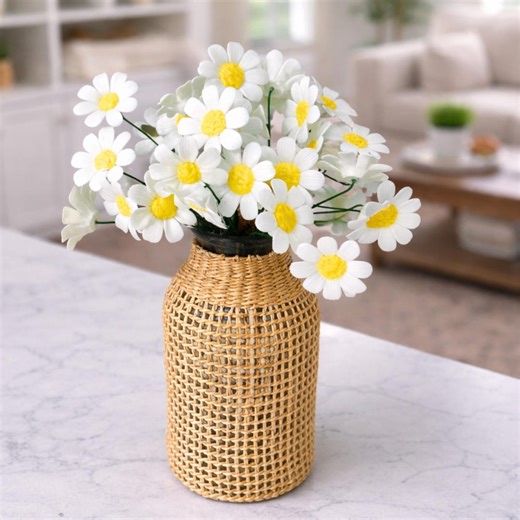 Handmade Ceramic Daisy Fake Flowers – Artificial Garden Flower Stakes - Etsy