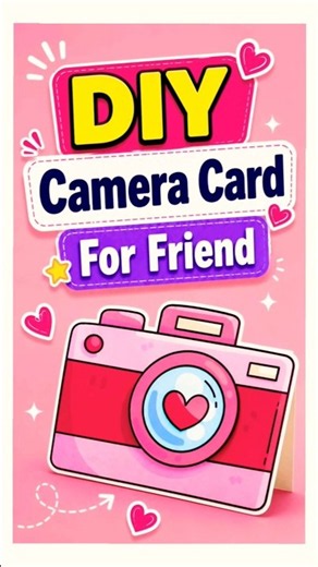 DIY Camera Card for Friend 💕 friendship day greeting card/last minute friendship day gift #shorts