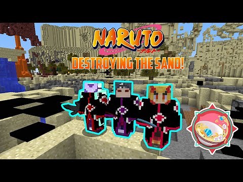 Akatsuki REVIVED! Attacking the Sand Once Again!! IceeRamen Naruto Minecraft Mod Server SMP
