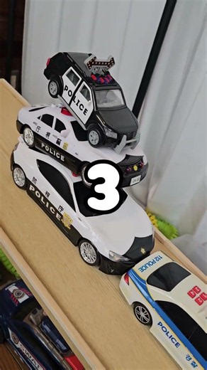 Police Car Pile Up!! Slide into a hole #policecar #minicar